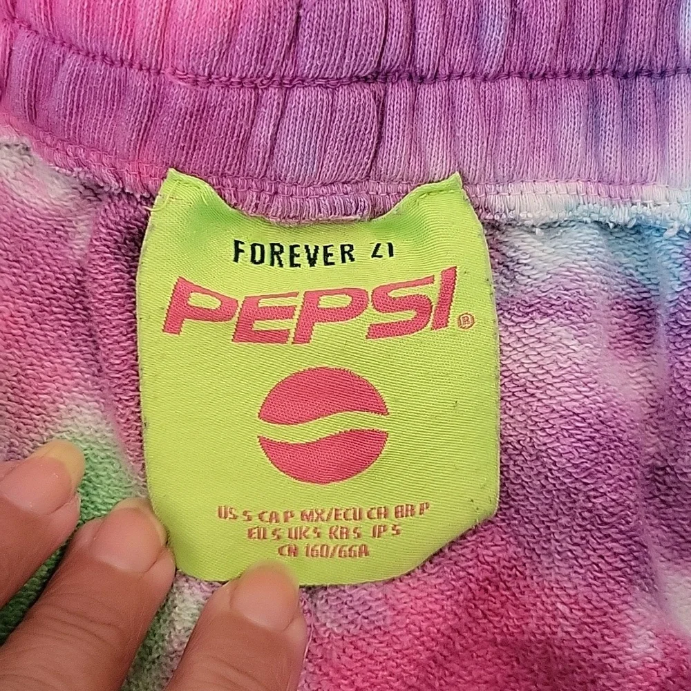 Forever 21 Pepsi rainbow tie dye small shorts - Picture 3 of 6